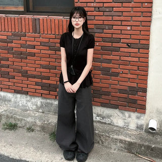 Summer button-up short-sleeved knit