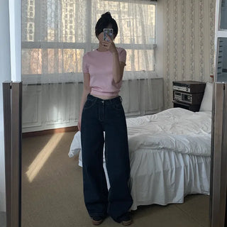 Semi-Clothed Puff Short-Sleeve Knit