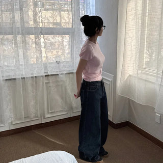Semi-Clothed Puff Short-Sleeve Knit