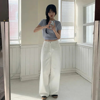 Semi-Clothed Puff Short-Sleeve Knit