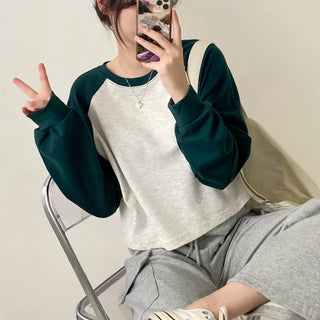 Autumn Long Sleeve Crop Drag Grand Pafleur Loose Fit T-Shirt