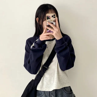 Autumn Long Sleeve Crop Drag Grand Pafleur Loose Fit T-Shirt