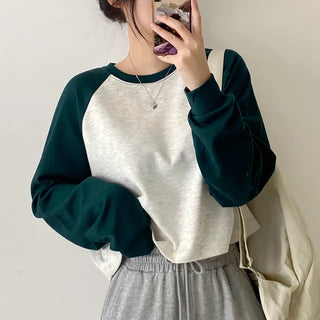 Autumn Long Sleeve Crop Drag Grand Pafleur Loose Fit T-Shirt