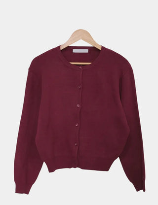 Basic Crew Neck Cardigan
