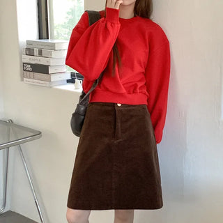 Cotton cropped sweatshirt
