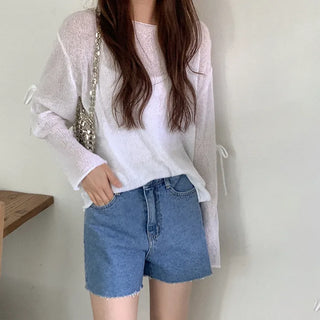 Ribbon Boucle Boat Neck Knit