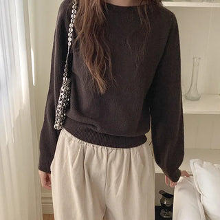 Wool boat neck knit