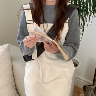 Wool boat neck knit
