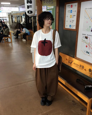 Over 3,000 units sold! Tomato print oversized short-sleeved T-shirt