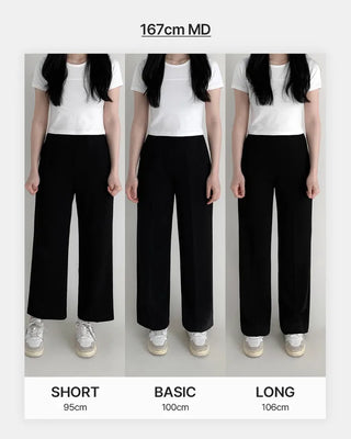 Stress-free! Comfortable wide-leg fleece-lined slacks that feel like training wear.