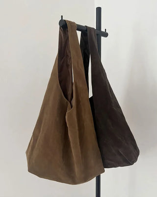 Suede shoulder bag