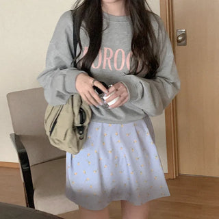 Lettering Cotton Sweatshirt