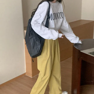 Lettering Cotton Sweatshirt
