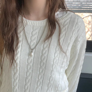 Pearl long necklace