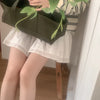 Lace mini skirt