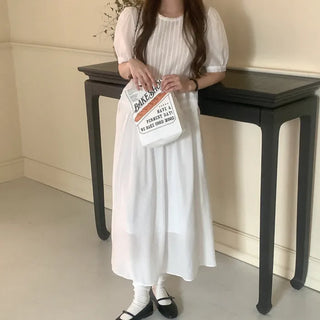 Tencel pleated long dress