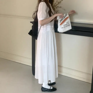 Tencel pleated long dress
