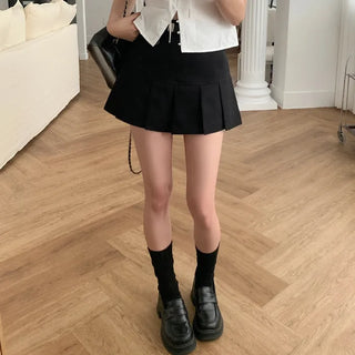 Pleated mini skirt