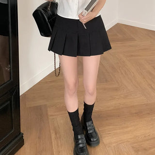 Pleated mini skirt