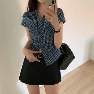 [Belt set/skirt pants] White ultra-mini low-rise A-line skirt