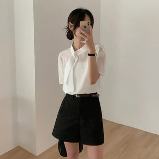 [Belt Set] Ceremony Look A-line Suit with 4/8 Length Shorts