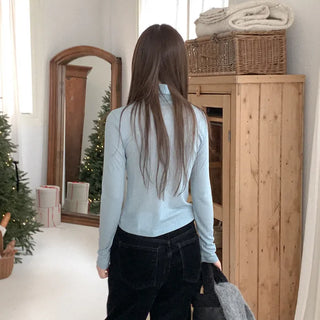 Wool Tencel Turtleneck T-shirt