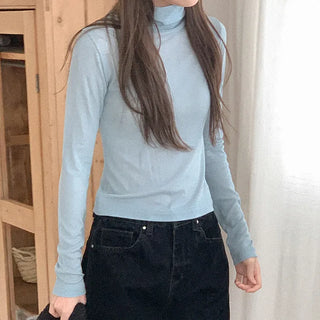 Wool Tencel Turtleneck T-shirt