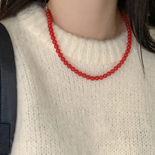Gemstone bead necklace