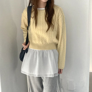 Twisted Cropped Knit