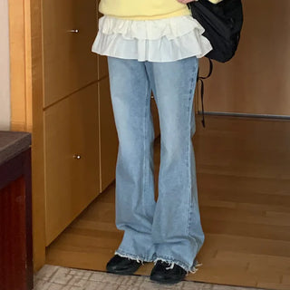 Bootcut denim pants