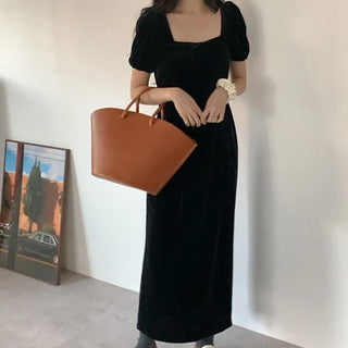 Velour long dress