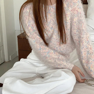 Unique color melange knit
