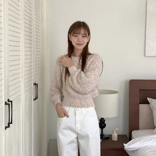 Unique color melange knit