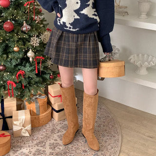 Suede long boots