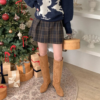 Suede long boots