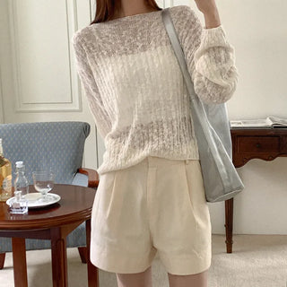 Twisted sheer knit