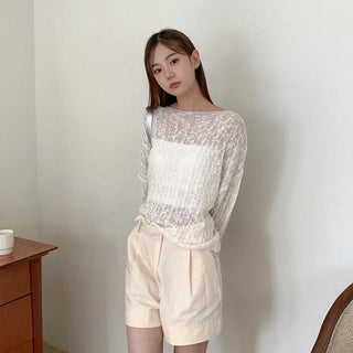 Twisted sheer knit