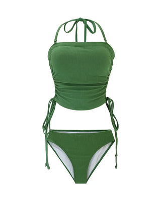 Halter neck tube top bikini