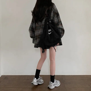 Autumn Oversized Shirt with Hood, Long Sleeves
