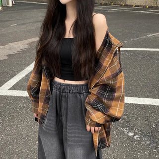 Autumn Oversized Shirt with Hood, Long Sleeves