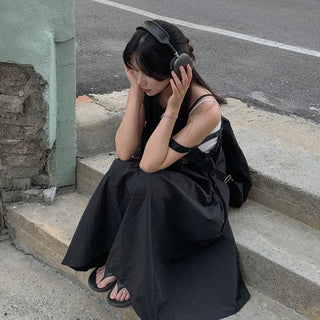 Summer Nylon Long Camisole Dress