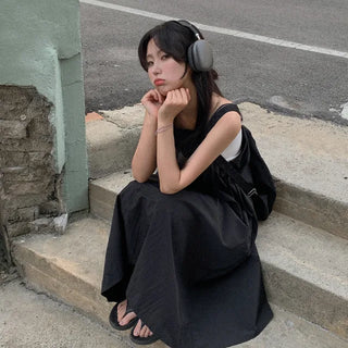 Summer Nylon Long Camisole Dress