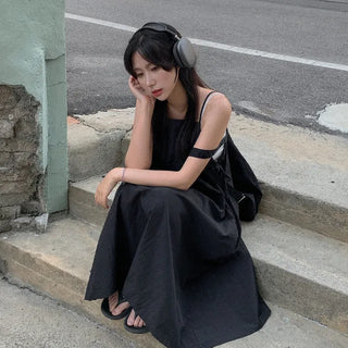 Bustier layered long dress