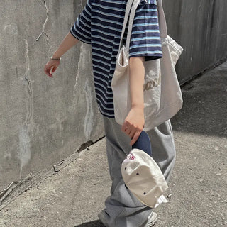 Summer striped short-sleeved polo shirt