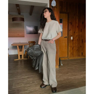 Pigmented cotton pants