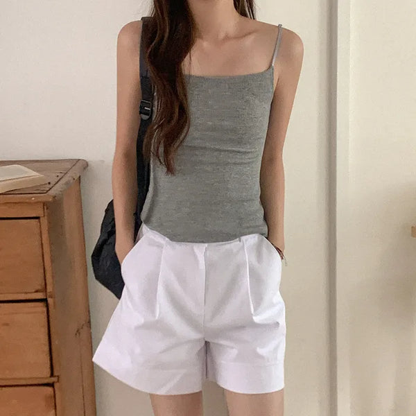 Ribbed sleeveless knit