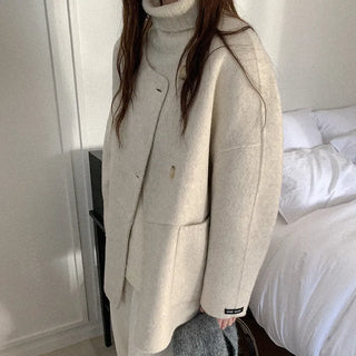 Wool Handmade Half Coat