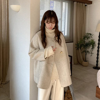 Wool Handmade Half Coat