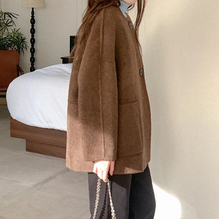 Wool Handmade Half Coat