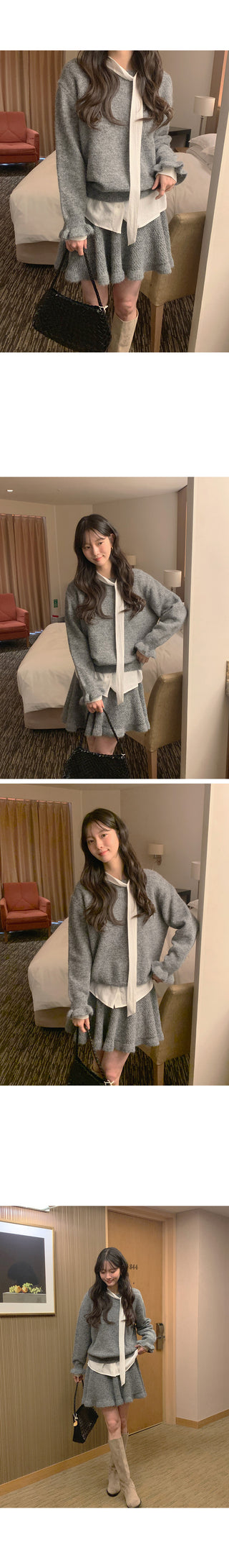 (set) Mohair knit set